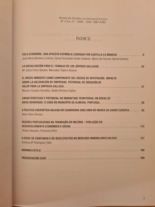 Revista de Estudos EURO [Regionais] Rexionais 2008
