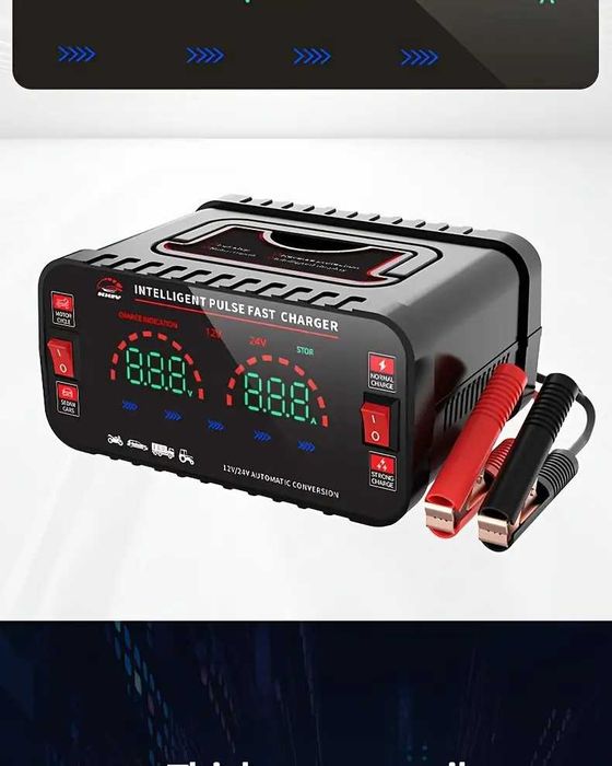 12V/24V inteligentna naprawa impulsów szybka ładowarka 10A/5A