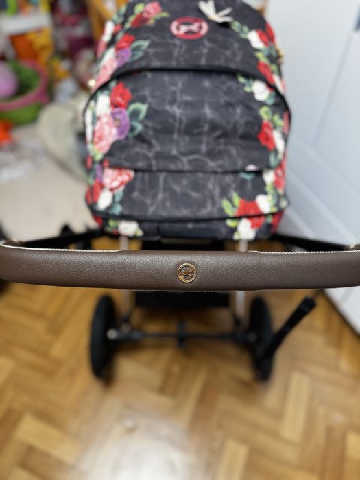 Коляска 3 в 1 cybex priam spring blossom прогулянка+люлька+автокрісло