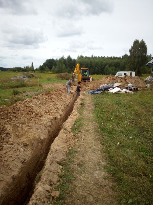 Prace ziemne,wykopy fundamenty wymiana gruntu koparka stan sso dachy