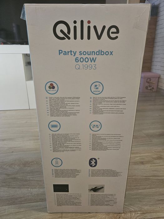 Głośnik bezprzewodowy bluetooth karaoke mikrofon pilot