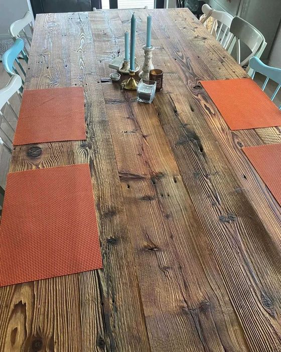 Blat ze starego drewna na stół, meble na wymiar od 1 m², grub. od 2 cm
