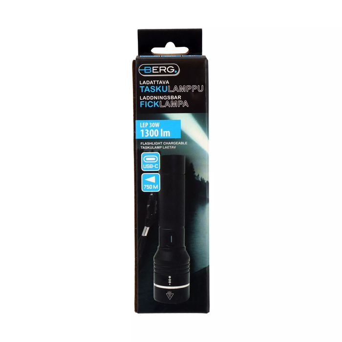 Фонарь Berg, 1300 лм, 30 Вт, белый лазер, дальность  750м