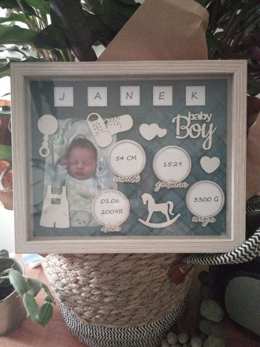 Metryczka dziecięca 3D