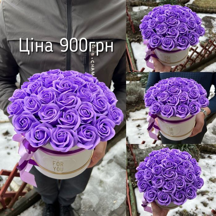 Подарочный букет цветов из мыла Мыльные розы