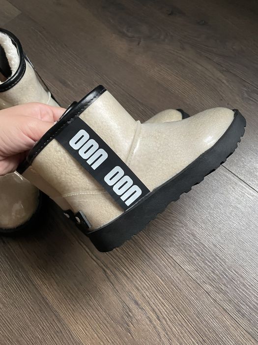 угги уги ugg clear mini силікон овчина непромокаючі бежеві 30р 18,5 см
