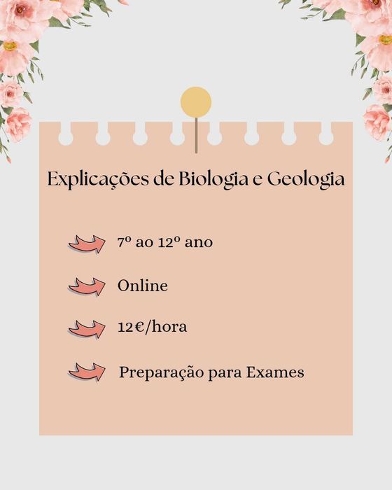 Explicações Biologia e Geologia