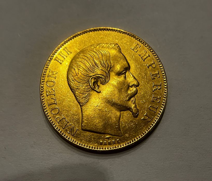 Moneta złota Francja 50 franków z 1859r. R