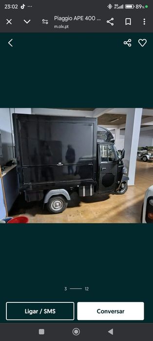 Piaggio APE 400 DIESEL food truck