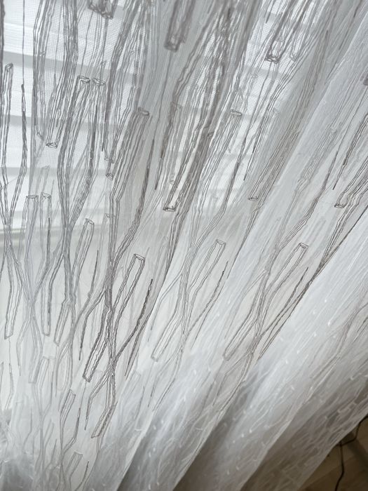 Тюль фатін павутинка вишивка біла