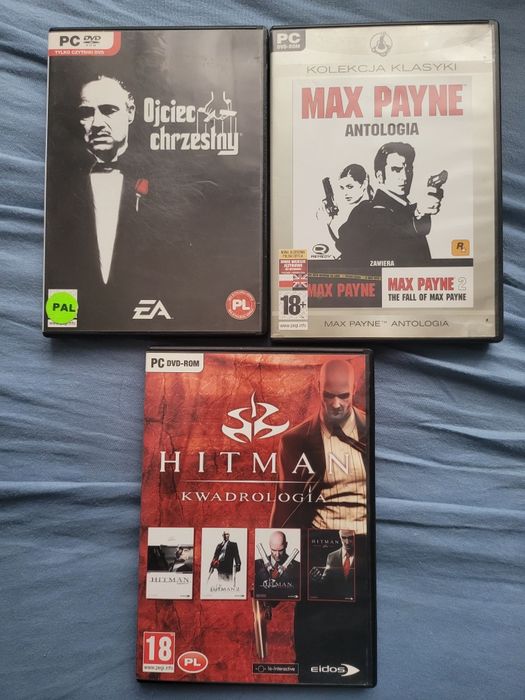 Zestaw gier PC Ojciec Chrzestny, Max Payne, Hitman