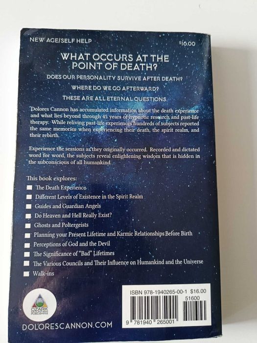 Livro "Between Death and Life", de Dolores Cannon