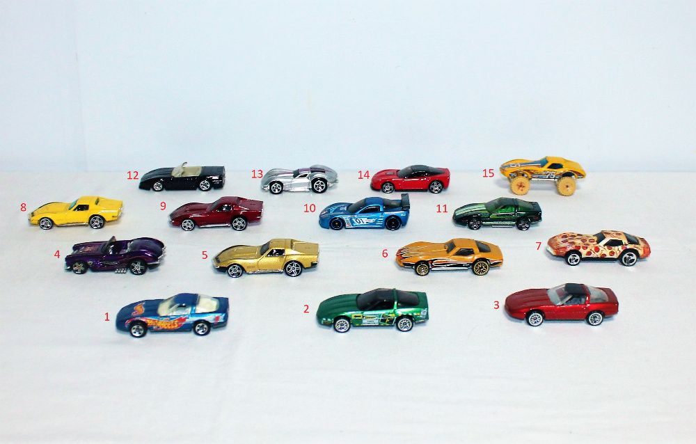 Hot wheels Corvette, colecção de 15