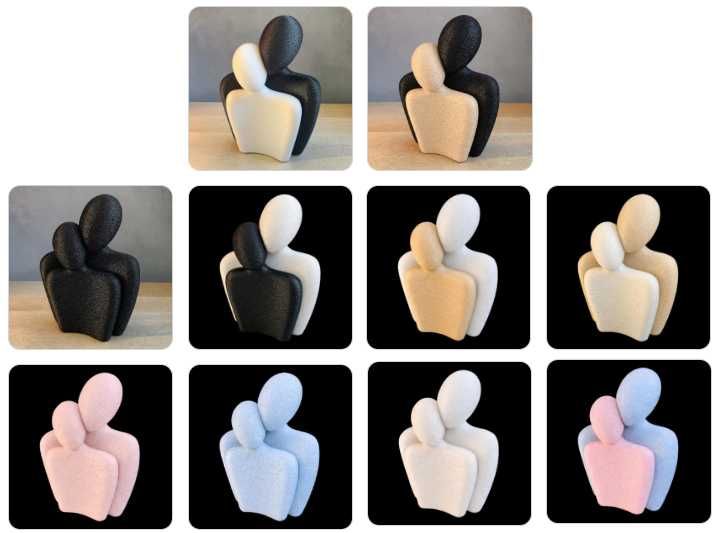Escultura “Casal Abraçado” – Decoração Romântica Moderna