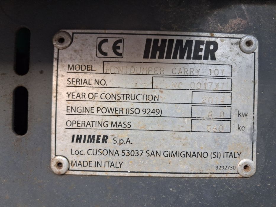 Mini dumper kato ihimer carry 107