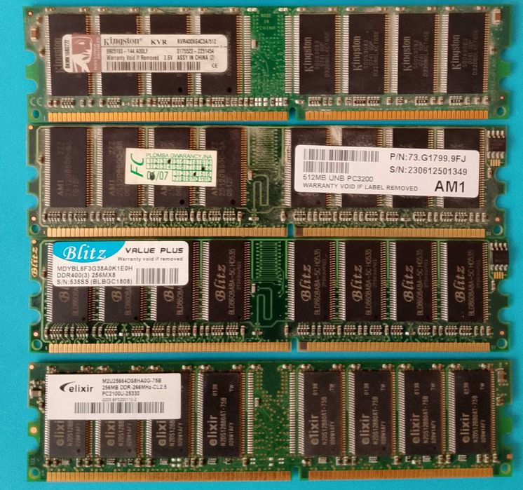 Pamięć RAM DDR 256/512