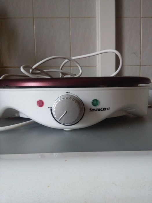 Máquina para fazer crepes SilverCrest (diâmetro 34cm e potência 1500W)