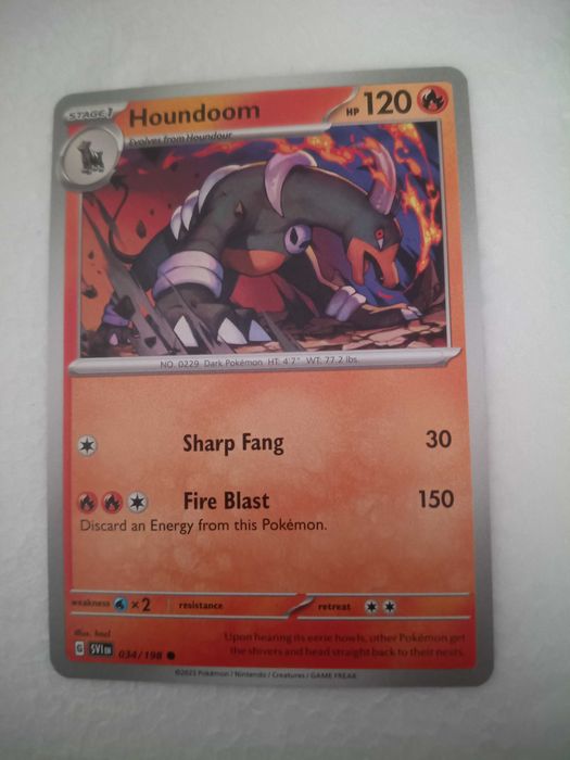 Houndoom 034/198 Karta POKEMON TCG Scarlet & violet Base set
