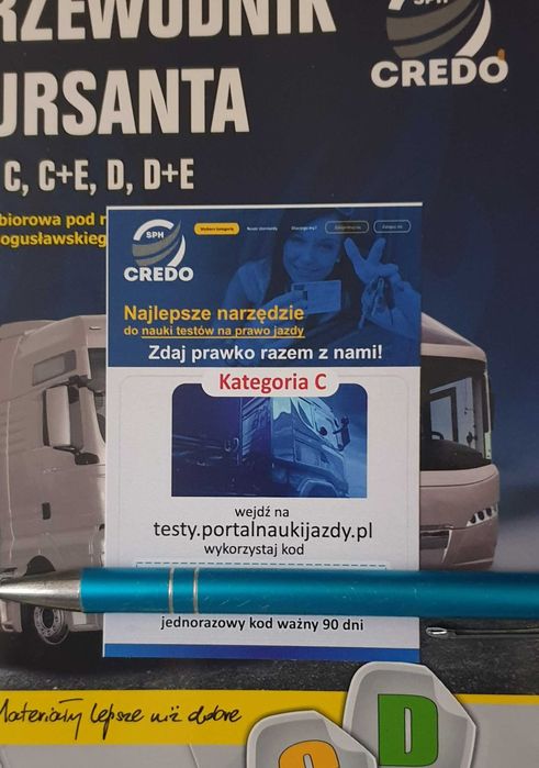 CREDO Prawo jazdy kat. C kod dostęp do testów na 90 dni na kat. C