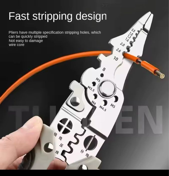 Складной инструмент для зачистки проводов,