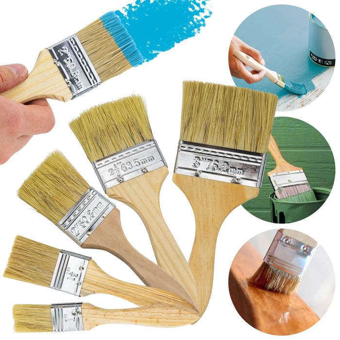 Pędzel płaski Zestaw Pędzli do malowania 5szt