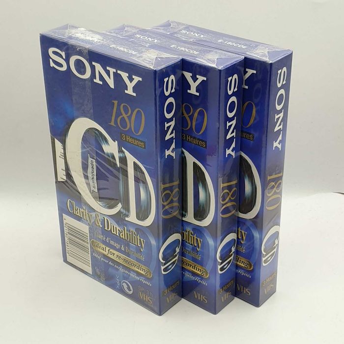 Pack de 3 Cassetes VHS SONY 180 minutos E-180CDE