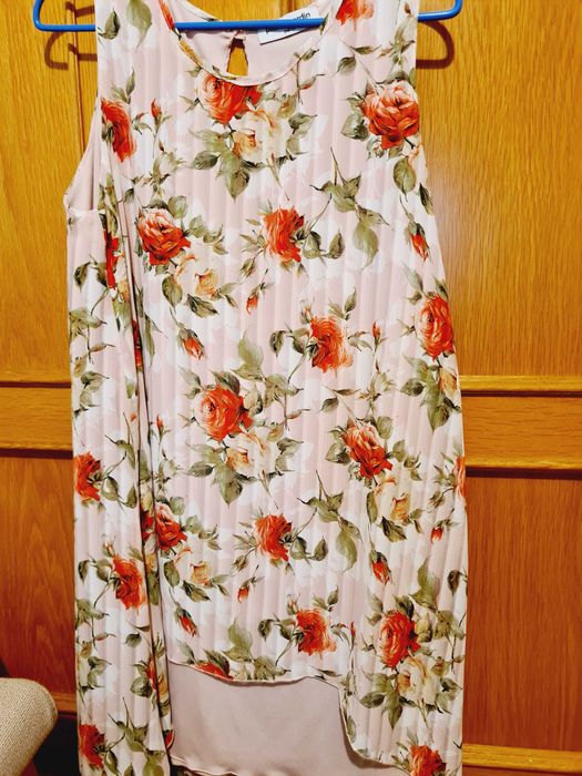 Vestido rosas Pierre Cardin