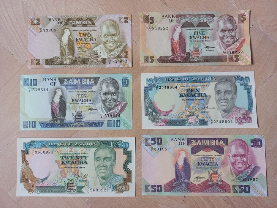 Zestaw banknotów Zambia