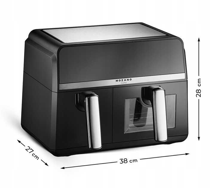 PODWÓJNA Frytkownica dwukomorowa 9L frytownica beztłuszczowa WiFi MOC