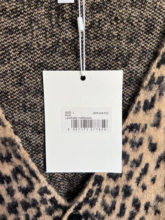 Uniseks panterkowy sweter kardigan Multi Leopard Cardigan Jaded London
