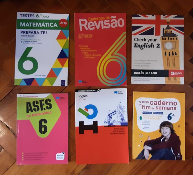 Livros de Atividades: Testes + Provas Aferição - 6º Ano - De 5€ a 8€!