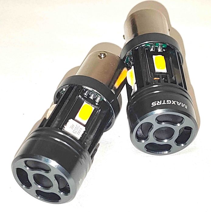 Авто LED-лампы (2 шт) MAXGTRS цоколь PY21W для сигналов поворотов