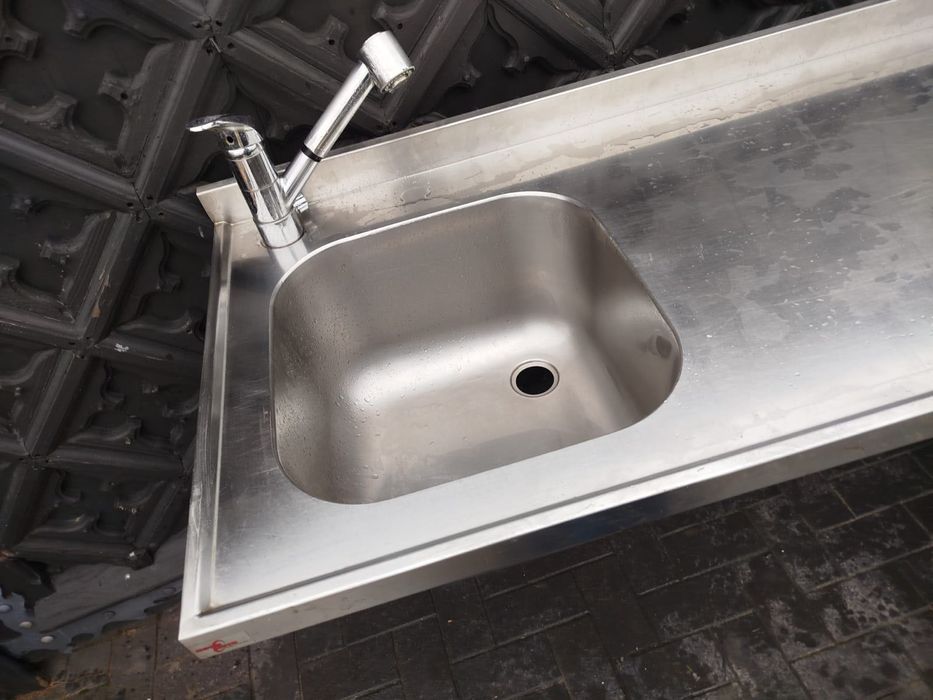 stół ze zlewem zlewozmywak roboczy nierdzewny