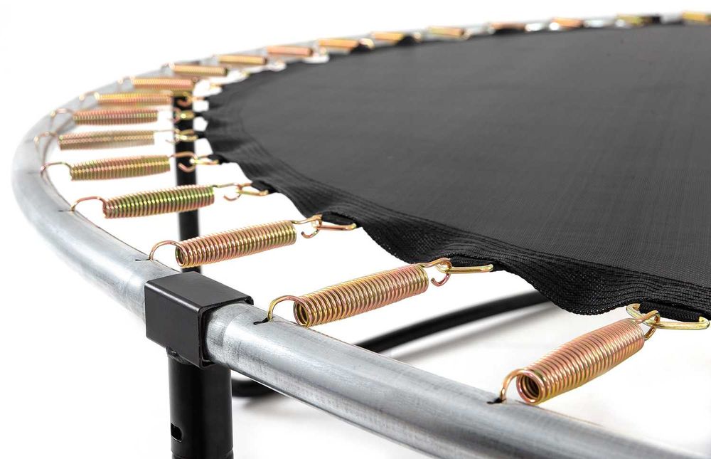 Батут 252 см з внутрішньою сіткою чорний Funfit 8FT Premium