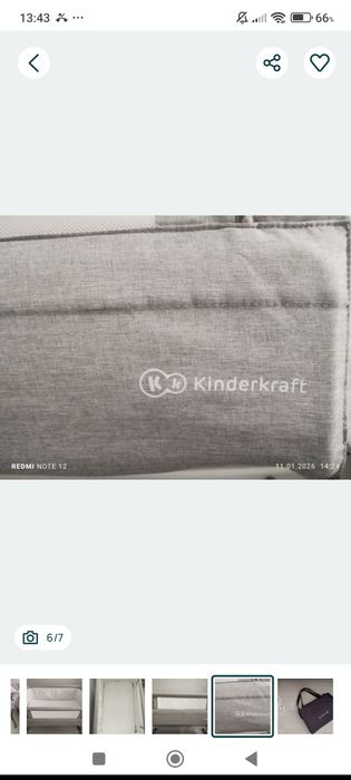 Dostawka Kindercraft Łóżeczko dostawne