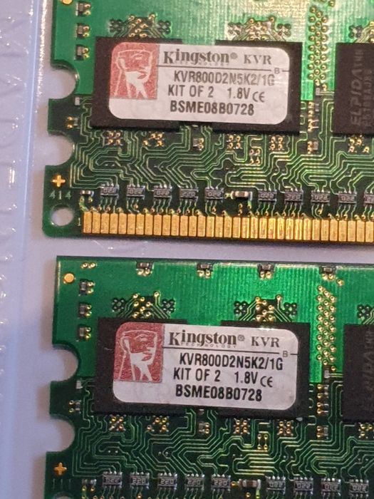 Kingston kingston kvr800d2n5k2 1g