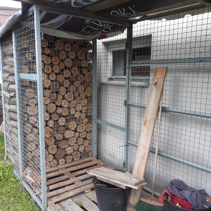 Kosz transportowy duży 2m³ drewutnia magazyn na drewno ogrodu kominka