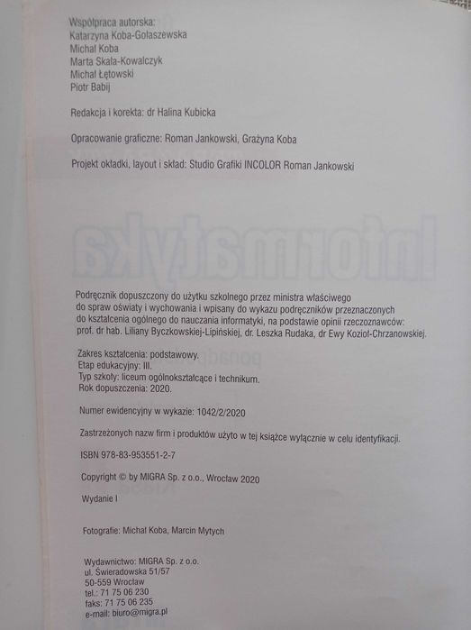 Podręcznik do informatyki TERA/BAJTY kl. II