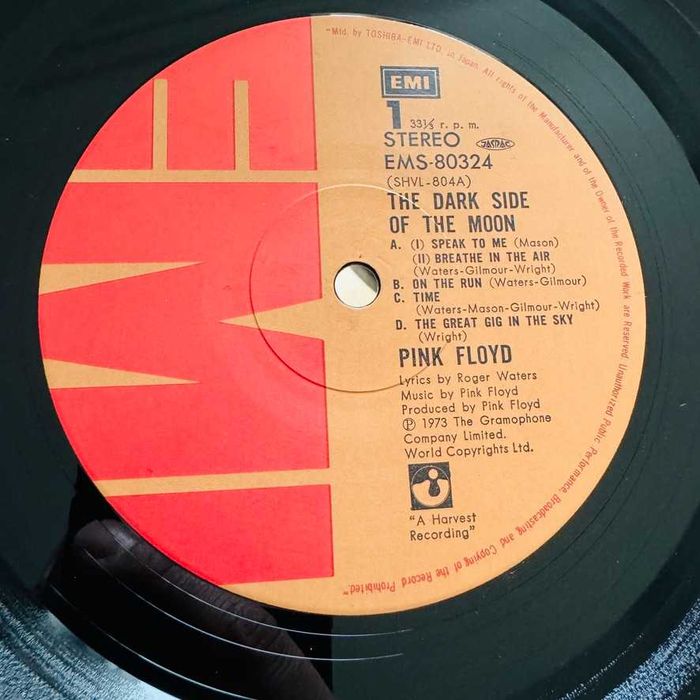Pink Floyd	Dark Side Of The Moon	EX-/EX+	Japan Obi LP	1974	Emi	EMS-803