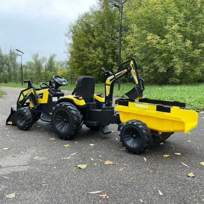 TRAKTOR Koparka Ładowarka 24V 600W Ciągnik Auto AKUMULATOR CAT DZIECI