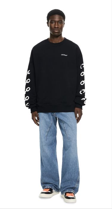 Off-White Chain Arrows Print Crewneck Sweatshirt