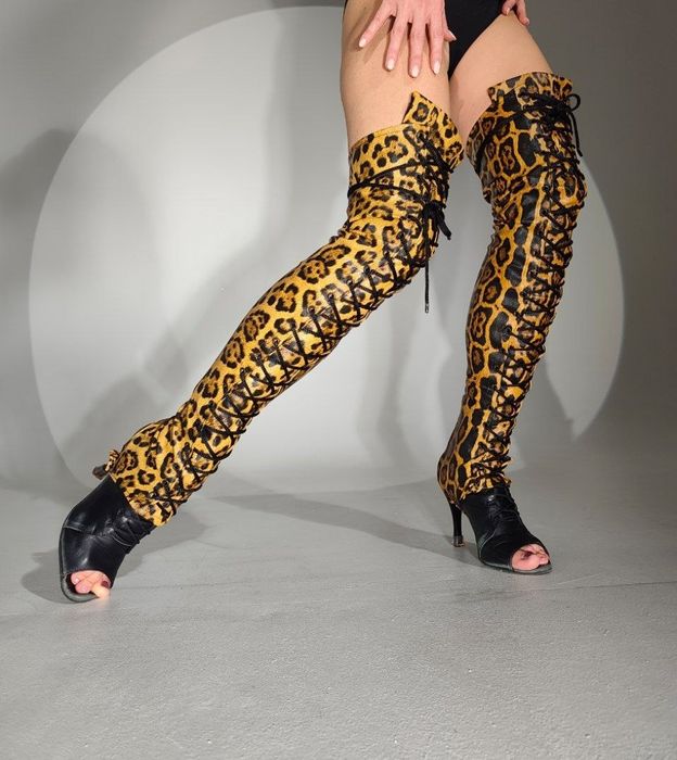 Краги-панчохи лак, шкіра для танців heels, exot, strip, go-go
