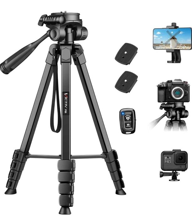 Tripod VICTIV P50 Aluminiowy Statyw do telefonu, aparatu, 172 cm