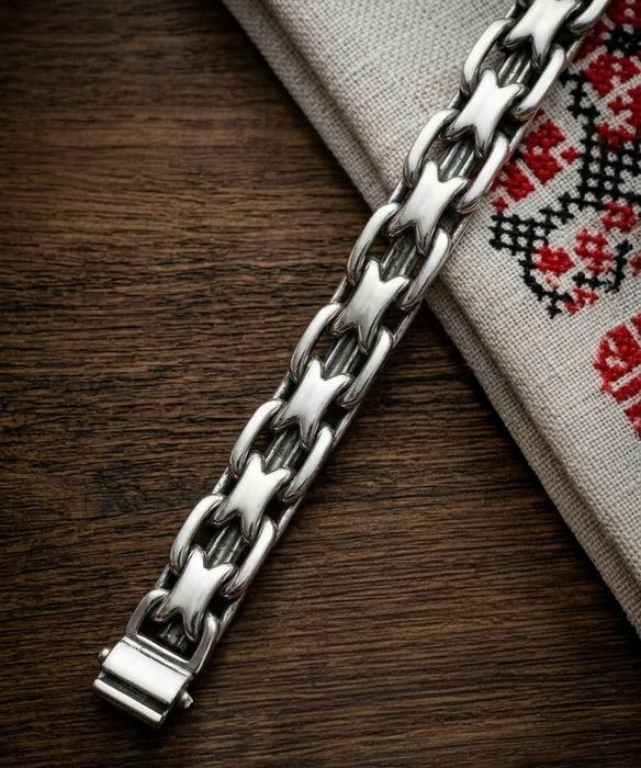 Срібний браслет 110г чоловічий, мужской серебряный браслет 925