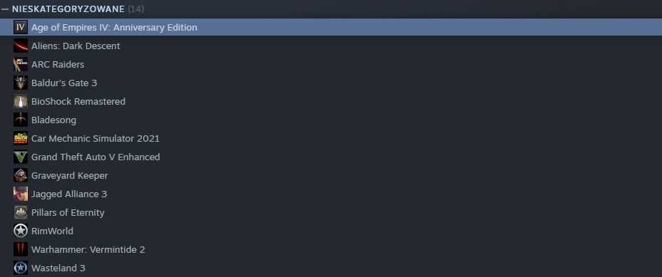 Gry na STEAM (łączna wartość ponad 2000 zł)