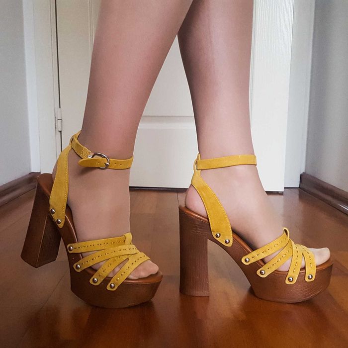 Wysokie zgrabne sandały chodaki Aldo, nieużywane, okazja, 38