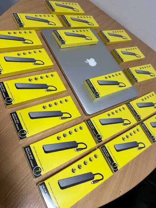 USB-C HUB 7в1 HDMI 4K PD 100W | Type-C хаб для MacBook, ноутбука та смартфона | Кардрідер iPhone / Android