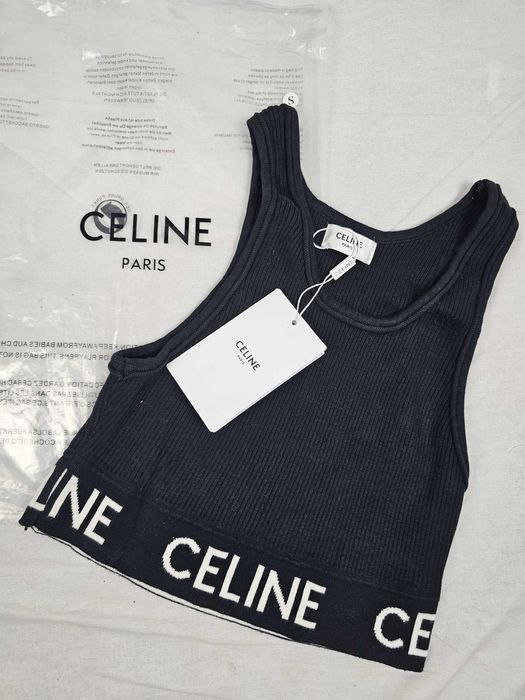 Koszulka Damska Celine bluzka Paris nowe czarna shirt top topy Premium