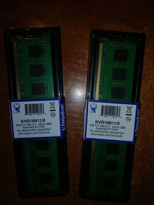 Озу DDR3 8GB 1600 Mhz Kingston PC3-12800