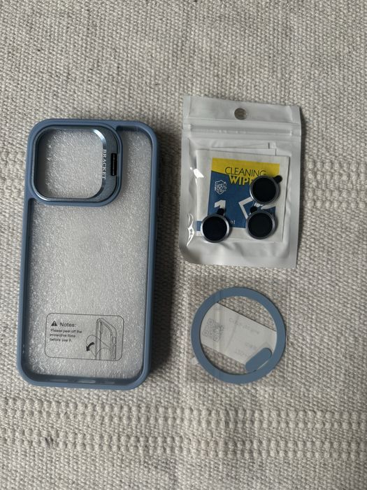 Etui case do iPhone 15 pro niebieskie błękitne